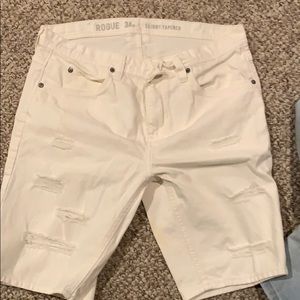 White Jean shorts